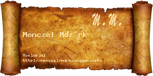 Menczel Márk névjegykártya